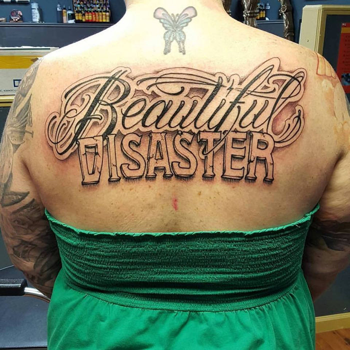 "Beautiful Disaster" Tattoo By Don Taylor