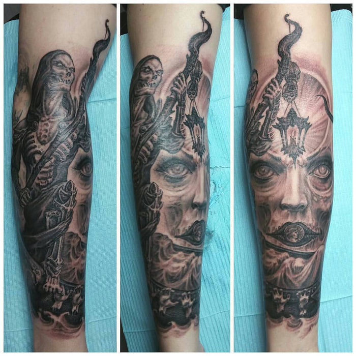 New #Ferryman Tattoo by #PrimalArtist @JasonAngst
