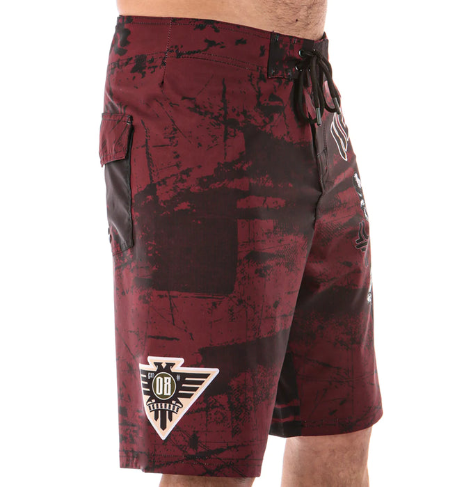 THE STAND AND DELIVER - BOARDSHORTS - DARK RED