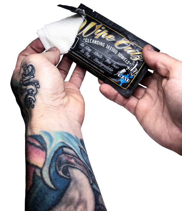 WIPE OUTZ™ Cleansing Individually Packaged Tattoo Wipes (10 Ind. Packettes)