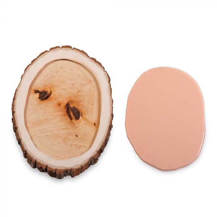 A Pound of Flesh Gallery Series Tattooable Synthetic Round Wooden Plank — Large