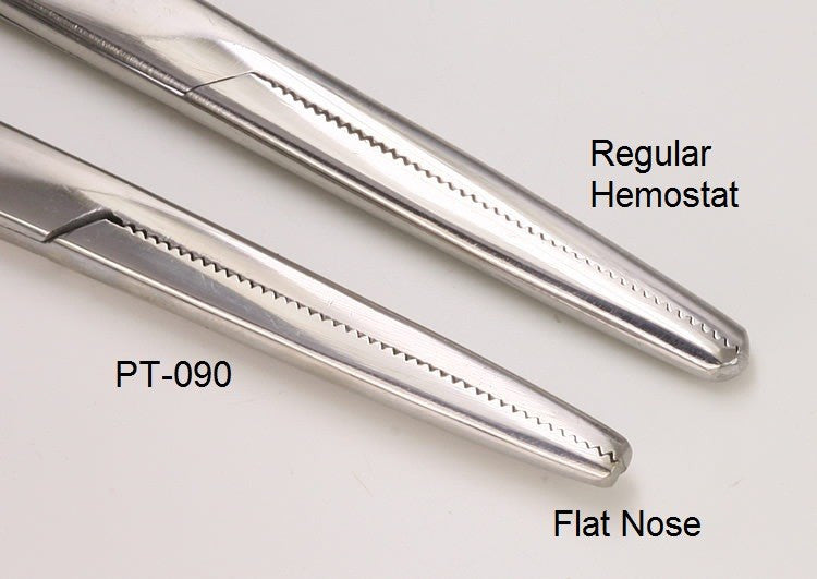 FLAT NOSE Hemostat Tool Designed by Shawn O'Hare for Dermal Anchor Insertion - PrimalAttitude.com - 4