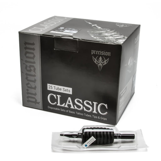 Classic Tube & Grip Sets - 1" Black Disposable Grip - Box of 25 - PrimalAttitude.com - 1