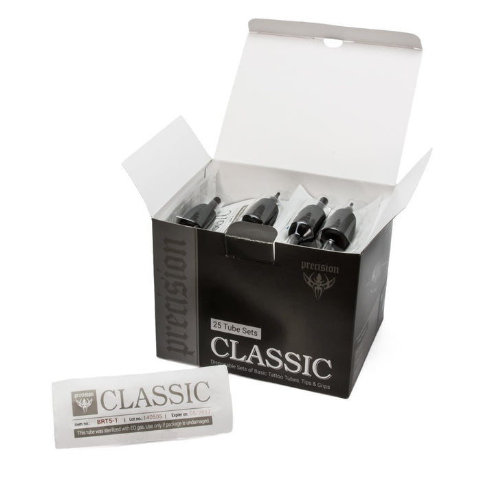 Classic Tube & Grip Sets - 1" Black Disposable Grip - Box of 25 - PrimalAttitude.com - 2